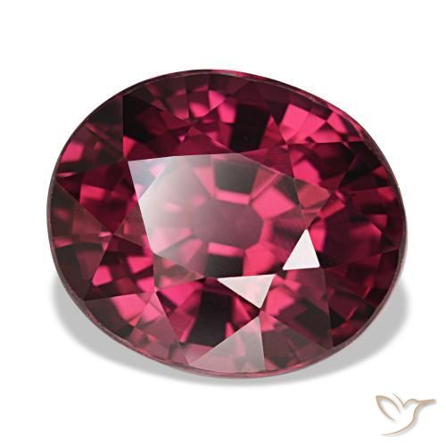5.27 ct Red Rhodolite Garnet Stone, Natural Rhodolite Garnet in Oval Facet Shape for Sale