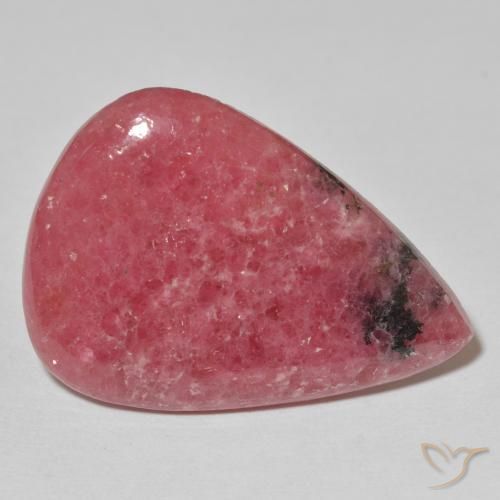 32.53 ct Red Rhodonite Stone, Natural Rhodonite in Pear Cabochon Shape for Sale