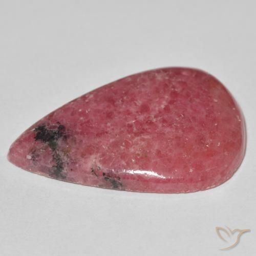 Rhodonite Gemstone in 32.3 x 23 mm Size for Sale, Rhodonite Stone in Red Color