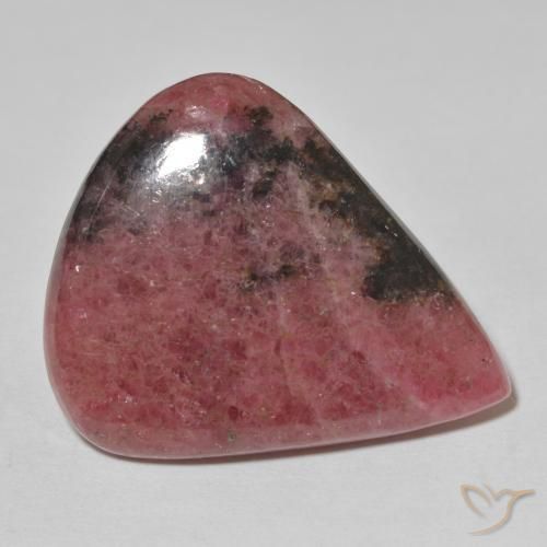 39.56 ct Multicolor Rhodonite Stone, Natural Rhodonite in Pear Cabochon Shape for Sale