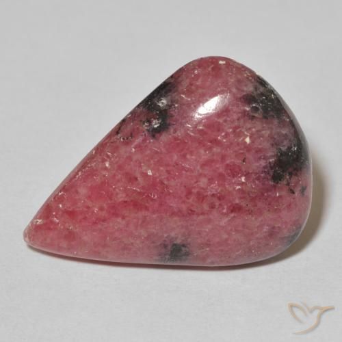 Rodonite a pera da 22,34 ct, 25,4 x 18 mm dall'Australia, Photo A