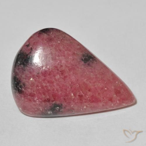 22.34 ct Multicolor Rhodonite Stone, Natural Rhodonite in Pear Cabochon Shape for Sale