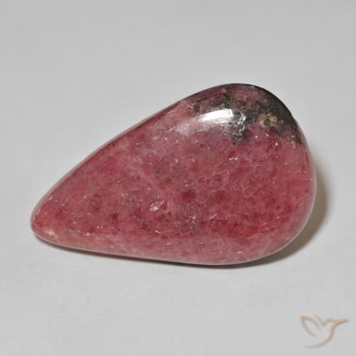 Rodonite a pera da 56,72 ct, 38,1 x 23,4 mm dall'Australia, Photo A
