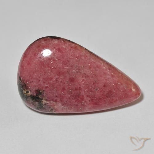 56.72 ct Multicolor Rhodonite Stone, Natural Rhodonite in Pear Cabochon Shape for Sale