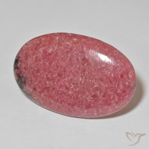 57.90 ct Red Rhodonite Stone, Natural Rhodonite in Oval Cabochon Shape for Sale