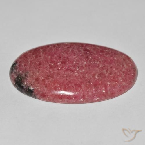 Rhodonite Gemstone in 39.5 x 25.2 mm Size for Sale, Rhodonite Stone in Red Color