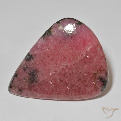 Rodonite a pera da 54,82 ct, 39,6 x 31,7 mm dall'Australia, Photo A