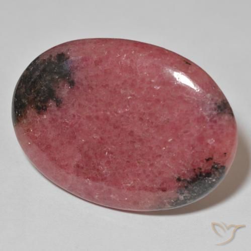 55.87 ct Multicolor Rhodonite Stone, Natural Rhodonite in Oval Cabochon Shape for Sale