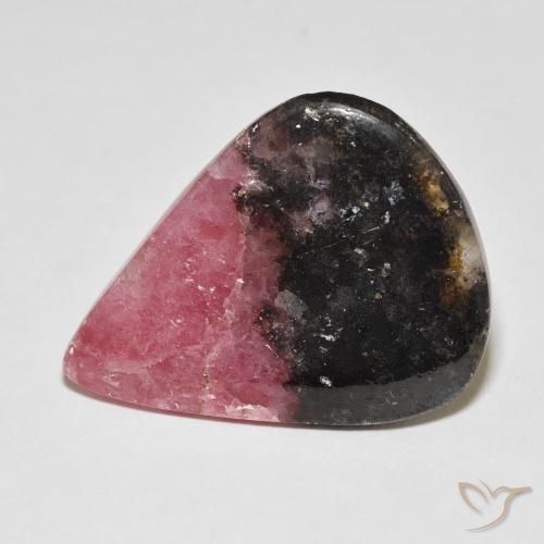 Rodonite a pera da 25,15 ct, 29,1 x 22,5 mm dall'Australia, Photo A