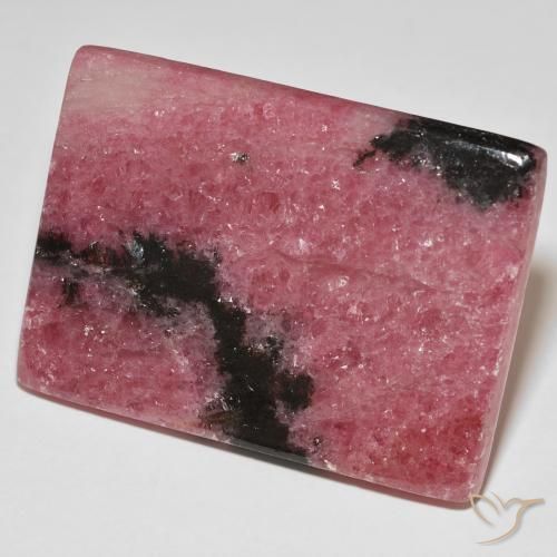 115.38 ct Multicolor Rhodonite Stone, Natural Rhodonite in Baguette Cabochon Shape for Sale