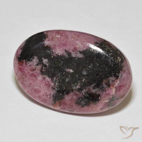 54.00 ct Multicolor Rhodonite Stone, Natural Rhodonite in Oval Cabochon Shape for Sale