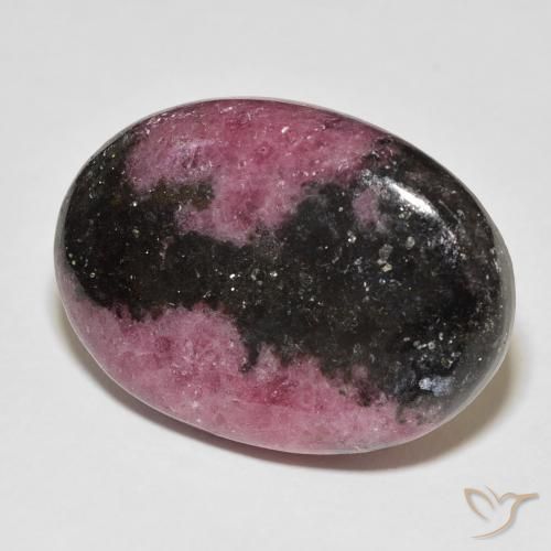 46.45 ct Multicolor Rhodonite Stone, Natural Rhodonite in Oval Cabochon Shape for Sale