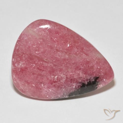32.30 ct Red Rhodonite Stone, Natural Rhodonite in Pear Cabochon Shape for Sale