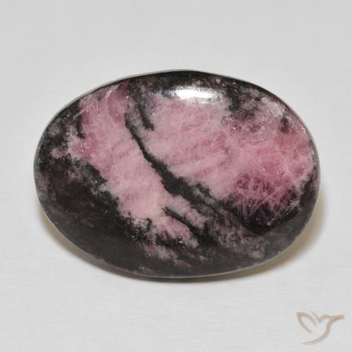 Rodonite ovale da 26,66 ct, 24,3 x 18 mm dall'Australia, Photo A