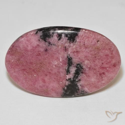 Rodonite ovale da 60,37 ct, 39,8 x 25,2 mm dall'Australia, Photo A