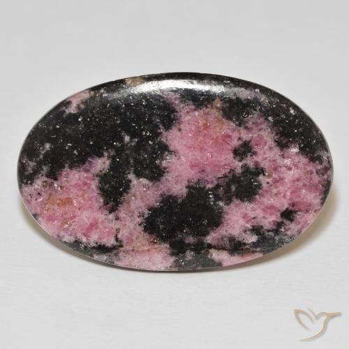 Rodonite ovale da 37,46 ct, 37,1 x 23,6 mm dall'Australia, Photo A