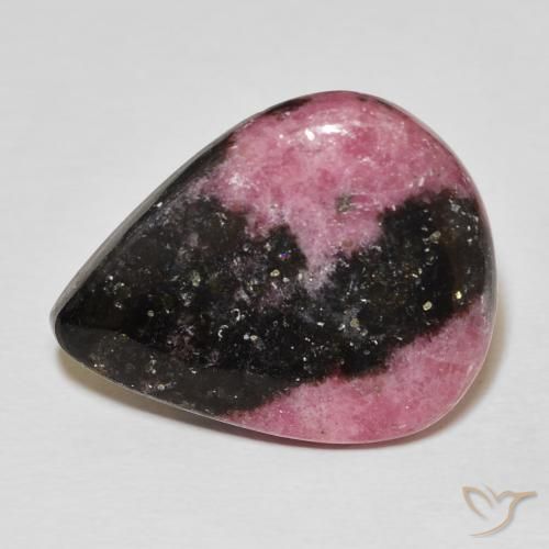Rodonite a pera da 24,94 ct, 23,7 x 18,8 mm dall'Australia, Photo A