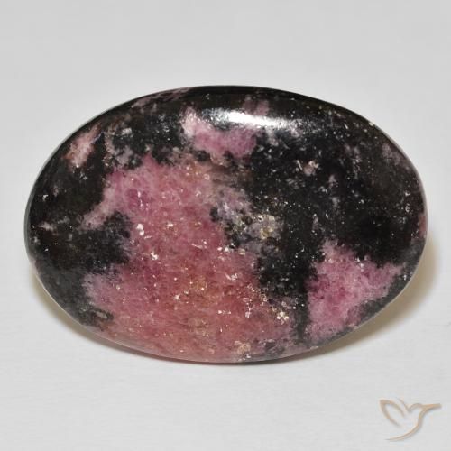 Rodonite ovale da 60,24 ct, 35,3 x 24,9 mm dall'Australia, Photo A