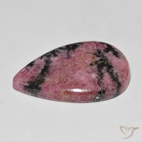 Rhodonite Gemstone in 32.9 x 22.3 mm Size for Sale, Rhodonite Stone in Multicolor Color