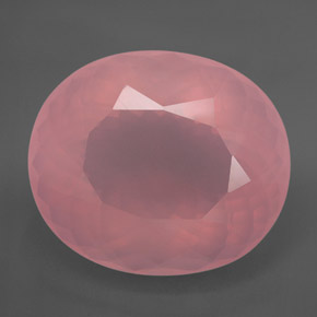 150.95 ct Pink Rose Quartz Gemstone, Rose Quartz Gem in Oval Facet Shape for Sale.