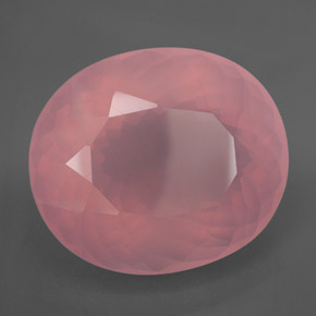 150.95 ct Pink Rose Quartz Stone, Natural Rose Quartz in Oval Facet Shape for Sale