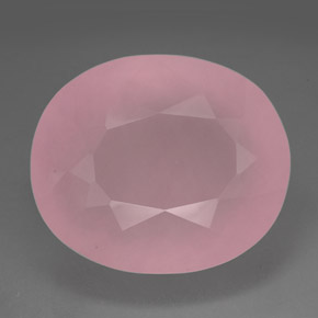216.65 ct Pink Rose Quartz Gemstone, Rose Quartz Gem in Oval Facet Shape for Sale.