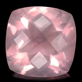 5.73 ct Pink Rose Quartz Gemstone, Rose Quartz Gem in Cushion-Cut Shape for Sale.
