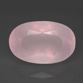 138.35 ct Pink Rose Quartz Gemstone, Rose Quartz Gem in Oval Facet Shape for Sale.