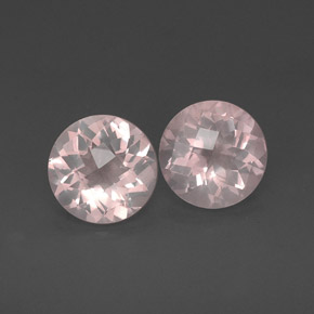 10.15 ct Pink Rose Quartz Stone, Natural Rose Quartz in Round Checkerboard Shape for Sale