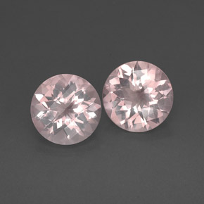 10.50 ct Pink Rose Quartz Stone, Natural Rose Quartz in Round Checkerboard Shape for Sale