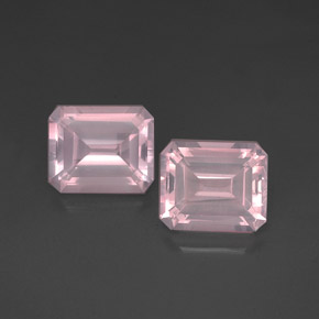 11.62 ct Pink Rose Quartz Gemstone, Rose Quartz Gem in Octagon Facet Shape for Sale.