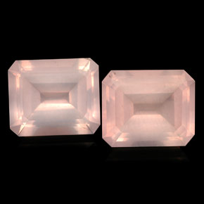 11.45 ct Pink Rose Quartz Gemstone, Rose Quartz Gem in Octagon Facet Shape for Sale.