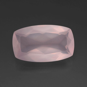 11.28 ct Pink Rose Quartz Gemstone, Rose Quartz Gem in Cushion-Cut Shape for Sale.