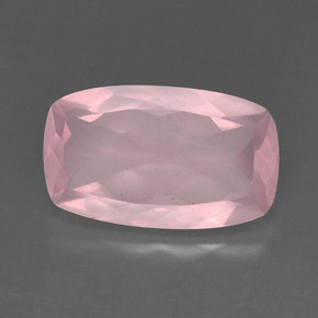 11.86 ct Pink Rose Quartz Gemstone, Rose Quartz Gem in Cushion-Cut Shape for Sale.