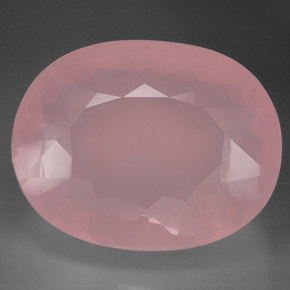 474.40 ct Pink Rose Quartz Gemstone, Rose Quartz Gem in Oval Facet Shape for Sale.