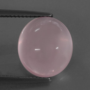 10.14 ct Pink Rose Quartz Stone, Natural Rose Quartz in Oval Cabochon Shape for Sale