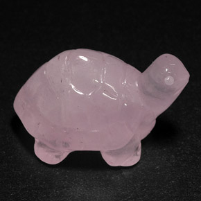 22.40 ct Pink Rose Quartz Gemstone, Rose Quartz Gem in Carved Hippopotamus Shape for Sale.