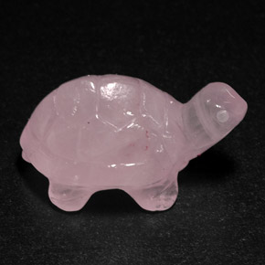 15.19 ct Pink Rose Quartz Gemstone, Rose Quartz Gem in Carved Hippopotamus Shape for Sale.