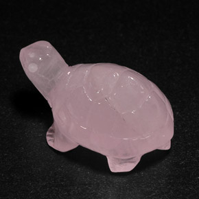 15.19 ct Pink Rose Quartz Stone, Natural Rose Quartz in Carved Hippopotamus Shape for Sale