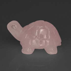 21.81 ct Pink Rose Quartz Gemstone, Rose Quartz Gem in Carved Hippopotamus Shape for Sale.