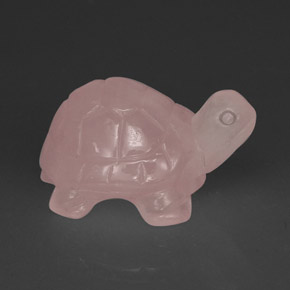 21.81 ct Pink Rose Quartz Stone, Natural Rose Quartz in Carved Hippopotamus Shape for Sale