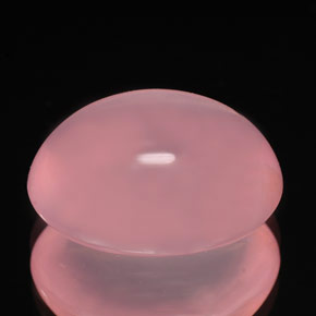 11.72 ct Pink Rose Quartz Gemstone, Rose Quartz Gem in Oval Cabochon Shape for Sale.