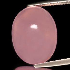 11.72 ct Pink Rose Quartz Stone, Natural Rose Quartz in Oval Cabochon Shape for Sale