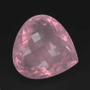 421.95 ct Pink Rose Quartz Stone, Natural Rose Quartz in Pear Checkerboard Shape for Sale