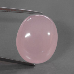 30.50 ct Pink Rose Quartz Stone, Natural Rose Quartz in Oval Cabochon Shape for Sale