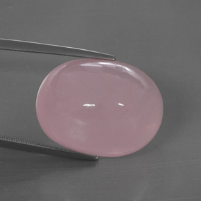 39.28 ct Pink Rose Quartz Gemstone, Rose Quartz Gem in Oval Cabochon Shape for Sale.