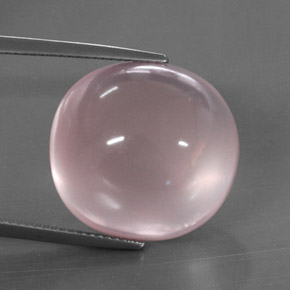 35.23 ct Pink Rose Quartz Gemstone, Rose Quartz Gem in Oval Cabochon Shape for Sale.