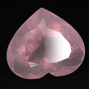 213.25 ct Pink Rose Quartz Stone, Natural Rose Quartz in Heart Facet Shape for Sale