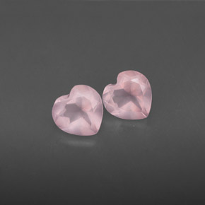 1.33 ct Pink Rose Quartz Gemstone, Rose Quartz Gem in Heart Facet Shape for Sale.