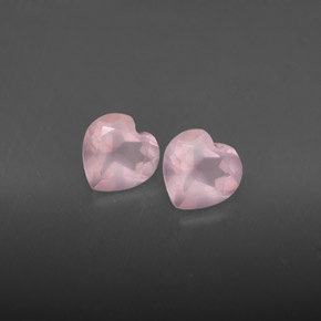 1.33 ct Pink Rose Quartz Stone, Natural Rose Quartz in Heart Facet Shape for Sale